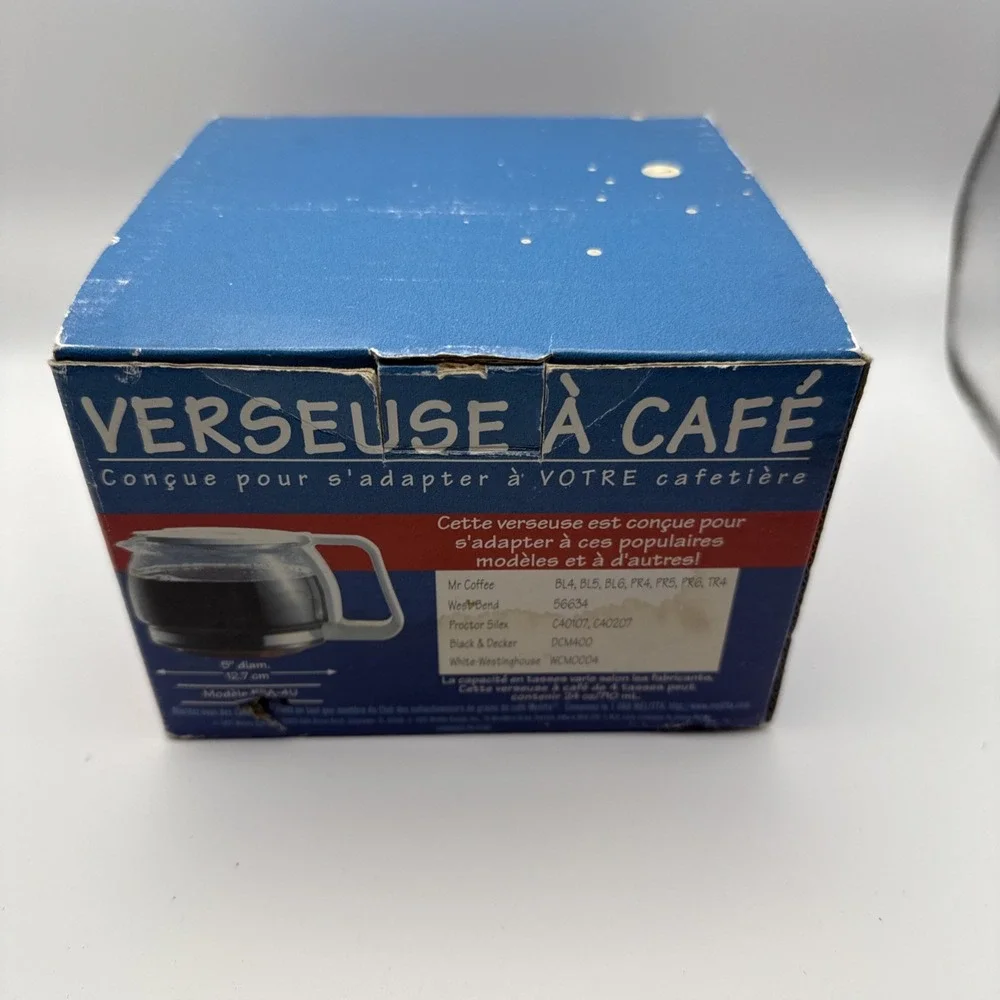 Melitta White 4 Cup Automatic Drip Coffee Maker Carafe‎ / Pot Model RCA-4U NEW